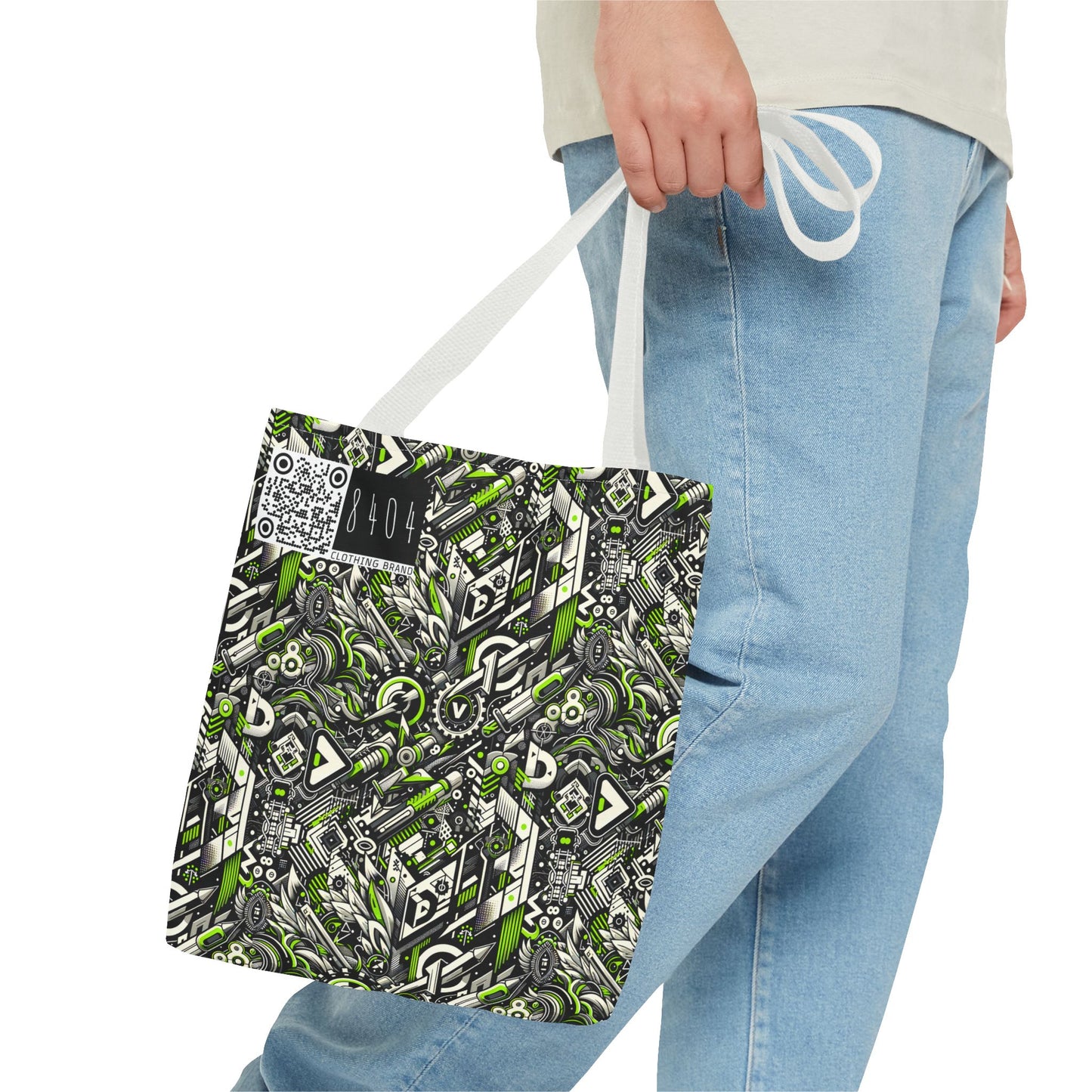 Graffiti Tech Fusion Bold Streetwear Fusion Tote Bag - 8404 Design-59