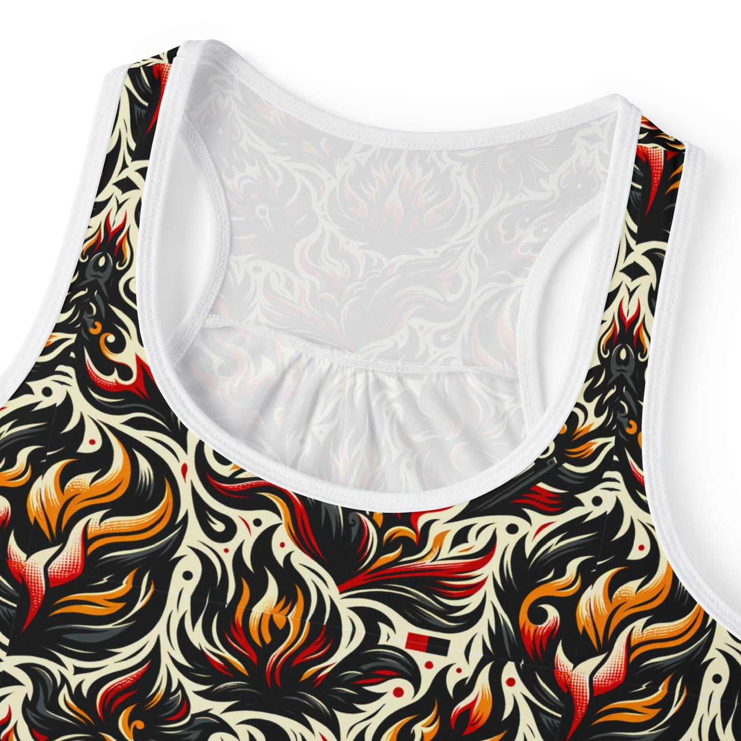 Fire & Flames Bold Streetwear Statement Women's Tank Top - 8404 Design-57