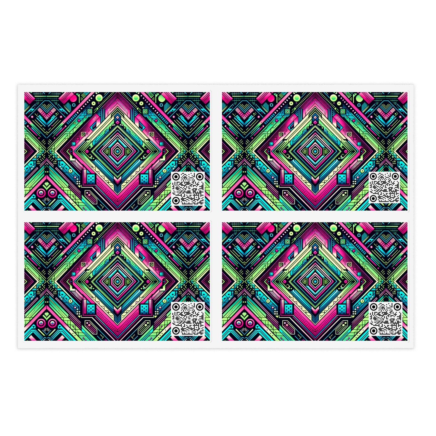 Tech-Infused Graphics Tech-Forward Streetwear Sticker Sheets - 8404 Design-51
