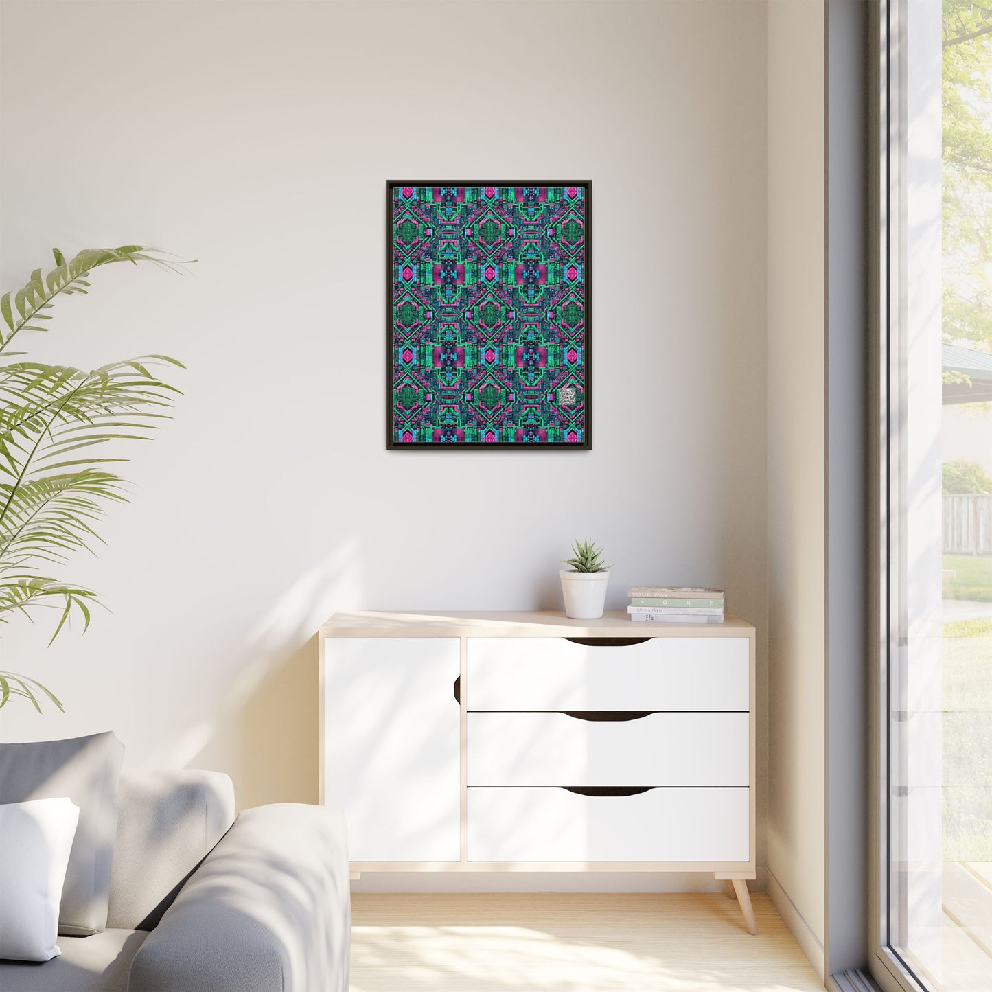 Digital Glitch Vibes Tech-Inspired Streetwear Matte Canvas, Framed (multi-Color) - 8404 Design-71 A