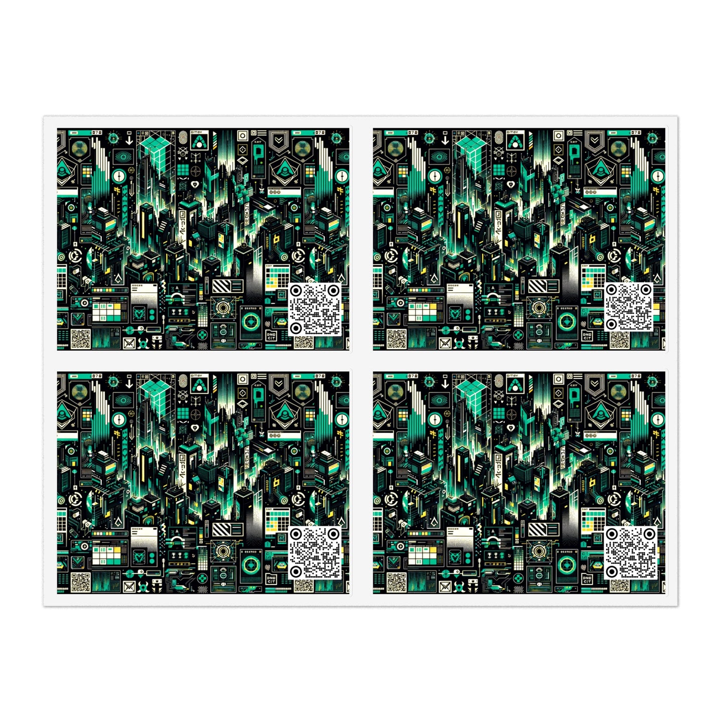Digital Dystopia Tech Noir Sticker Sheets - 8404 Design-63