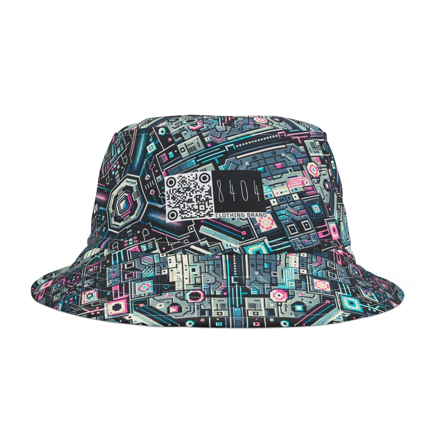 Digital Renaissance Tech-Forward Maximalism Bucket Hat - 8404 Design-44