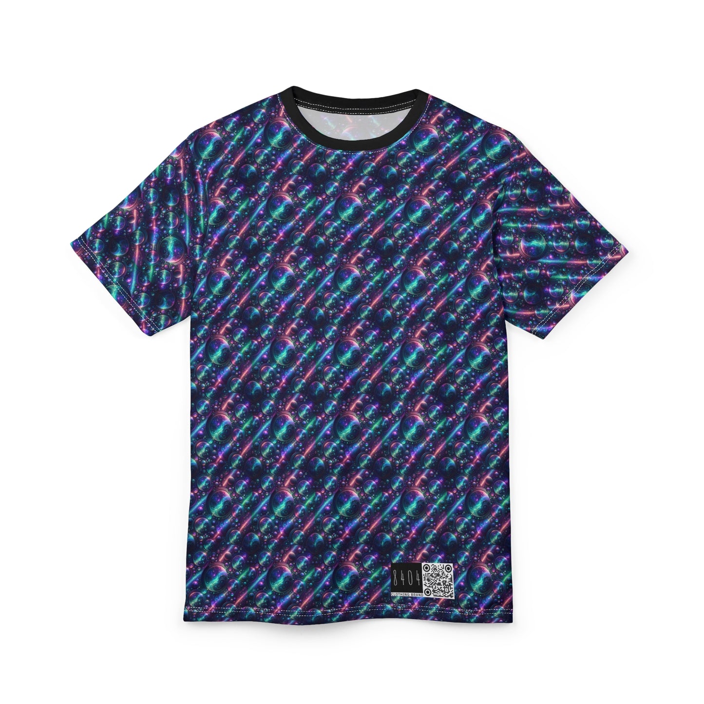 Iridescent Tech Fusion Tech-Forward Streetwear Unisex Cut & Sew Tee - 8404 Design-51