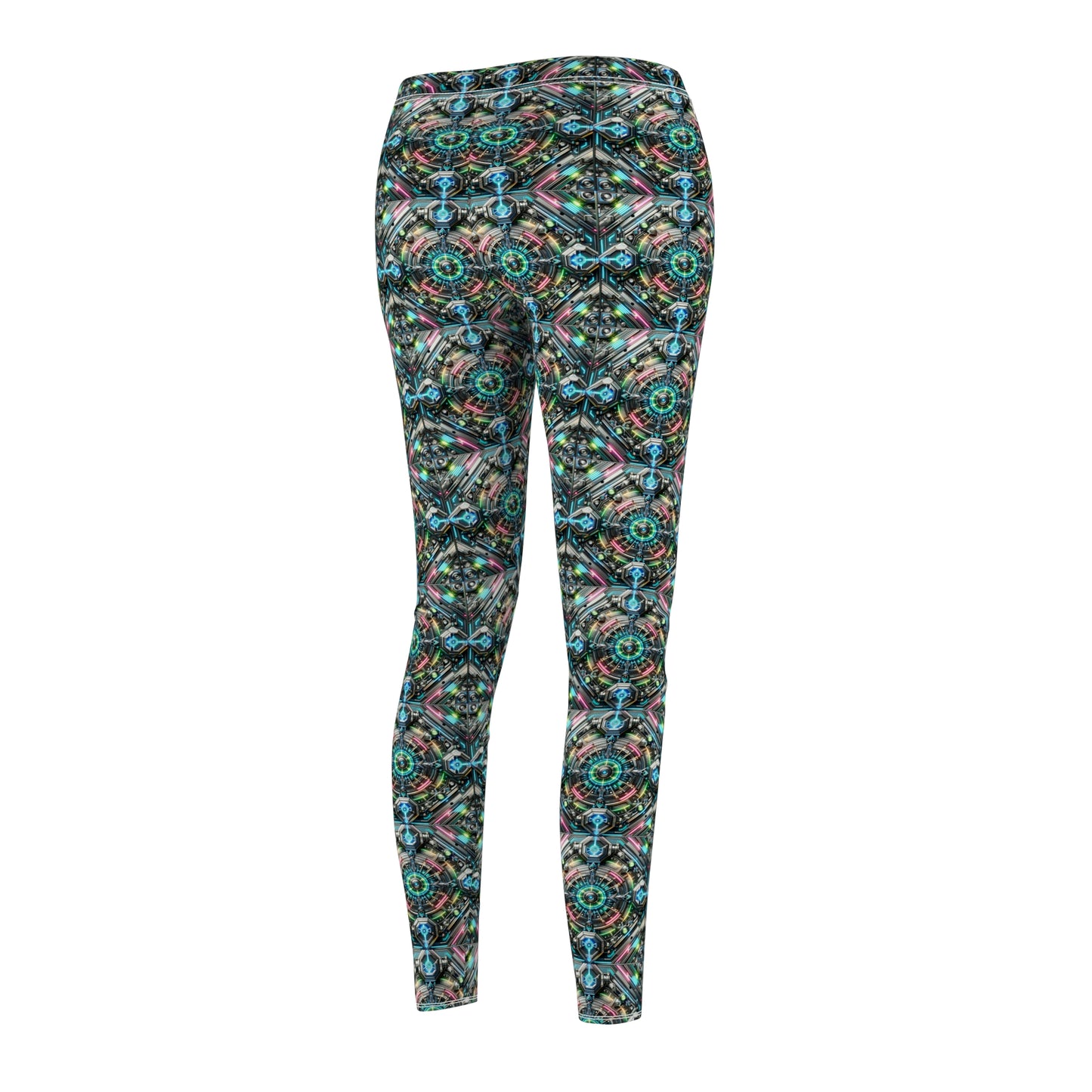 Tech-Infused Futurism Futuristic Tech Women's Cut & Sew Casual Leggings - 8404 Design-53