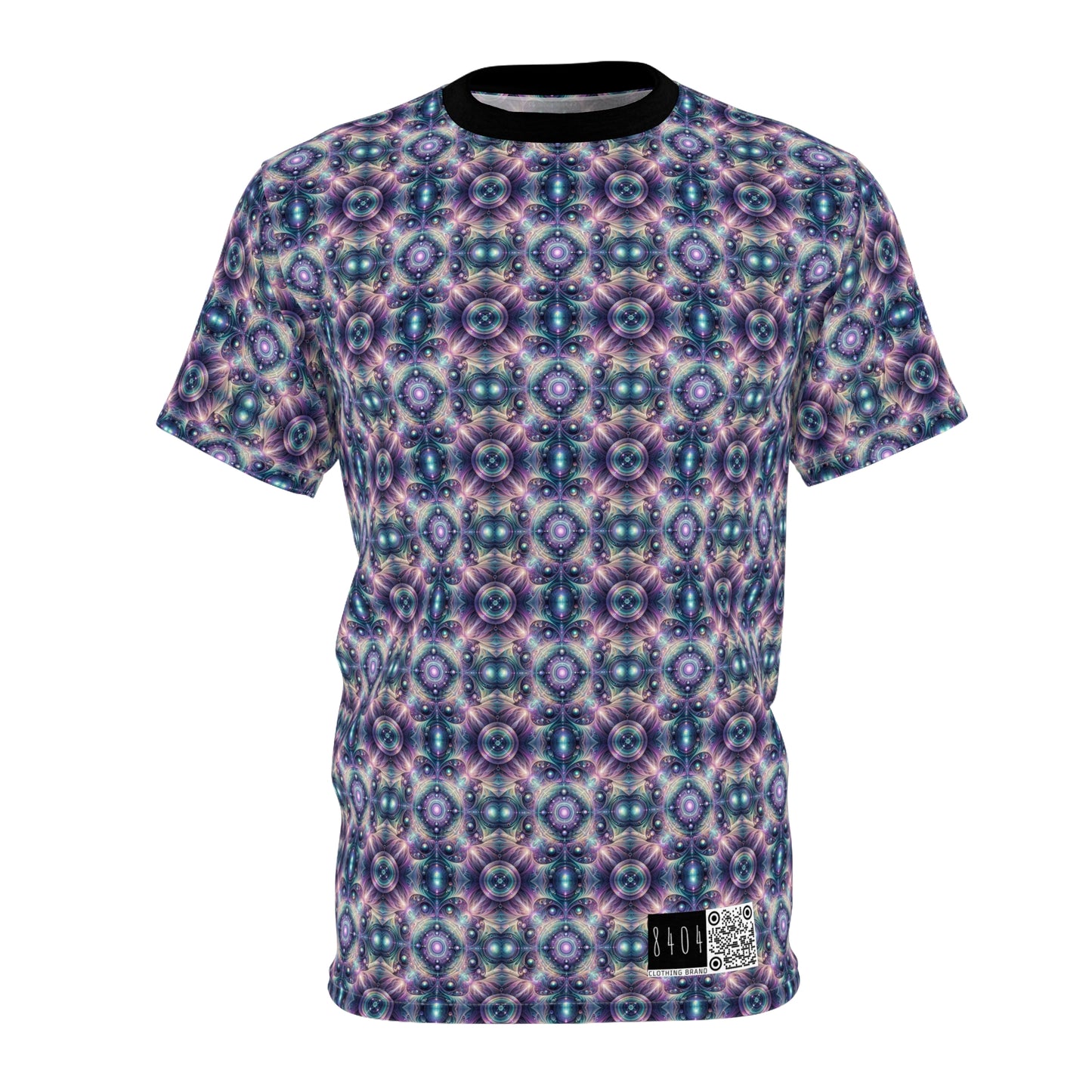 Iridescent Tech Fusion Tech-Forward Streetwear Unisex Cut & Sew Tee - 8404 Design-61