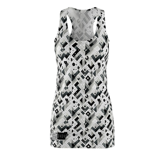 Digital Minimalism Minimalist Tech Women's Cut & Sew Racerback Dress - 8404 Design-69