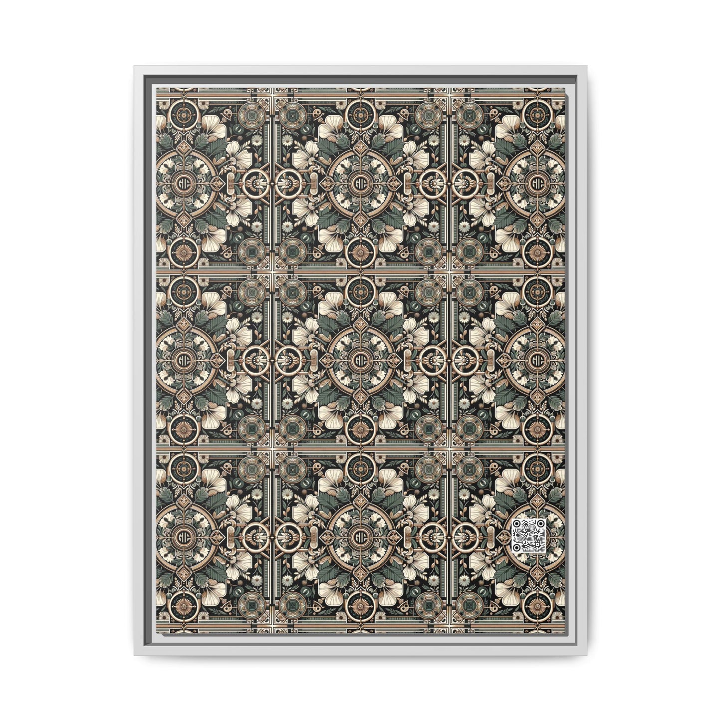 Cyber Garden Party Tech Garden Extravaganza Matte Canvas, Framed (multi-Color) - 8404 Design-66 A