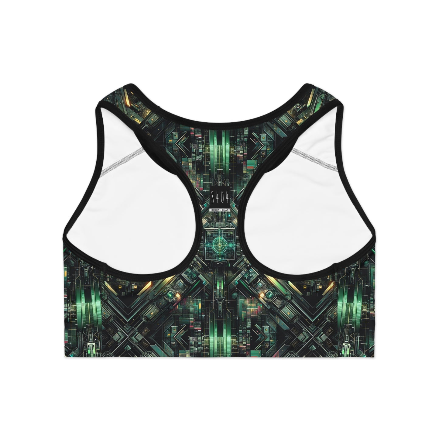 Tech Noir Graphics Tech-Inspired Streetwear Sports Bra - 8404 Design-56