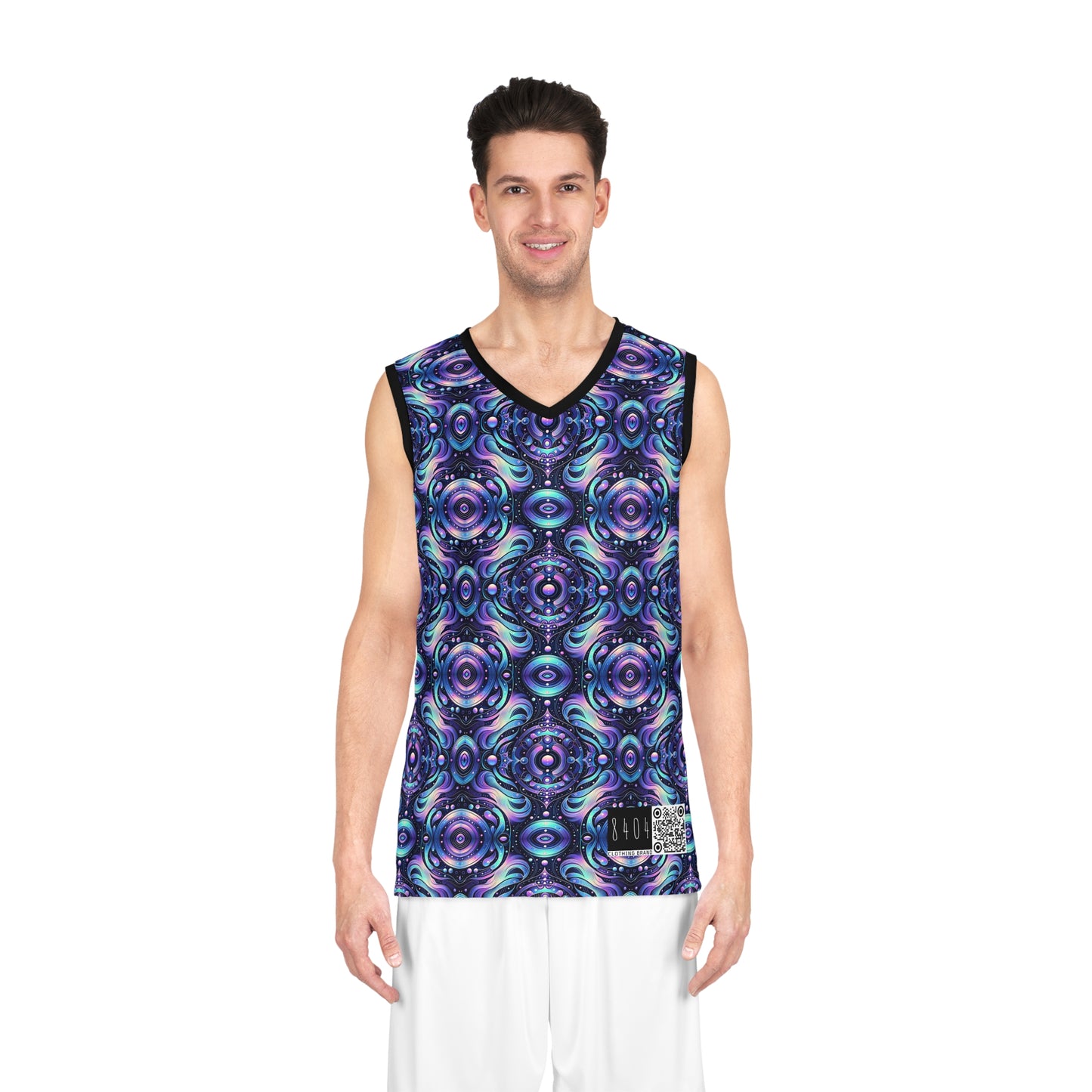 Iridescent Tech Fusion Tech-Forward Streetwear Basketball Jersey - 8404 Design-62