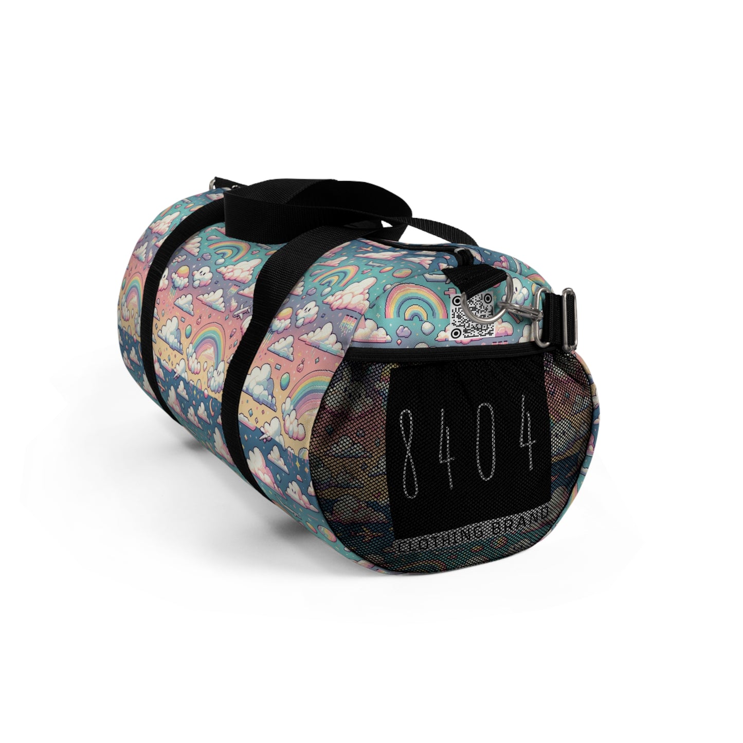 Digital Dreamland Whimsical and Nostalgic Streetwear With a Digital Twist Duffel Bag - 8404 Design-58