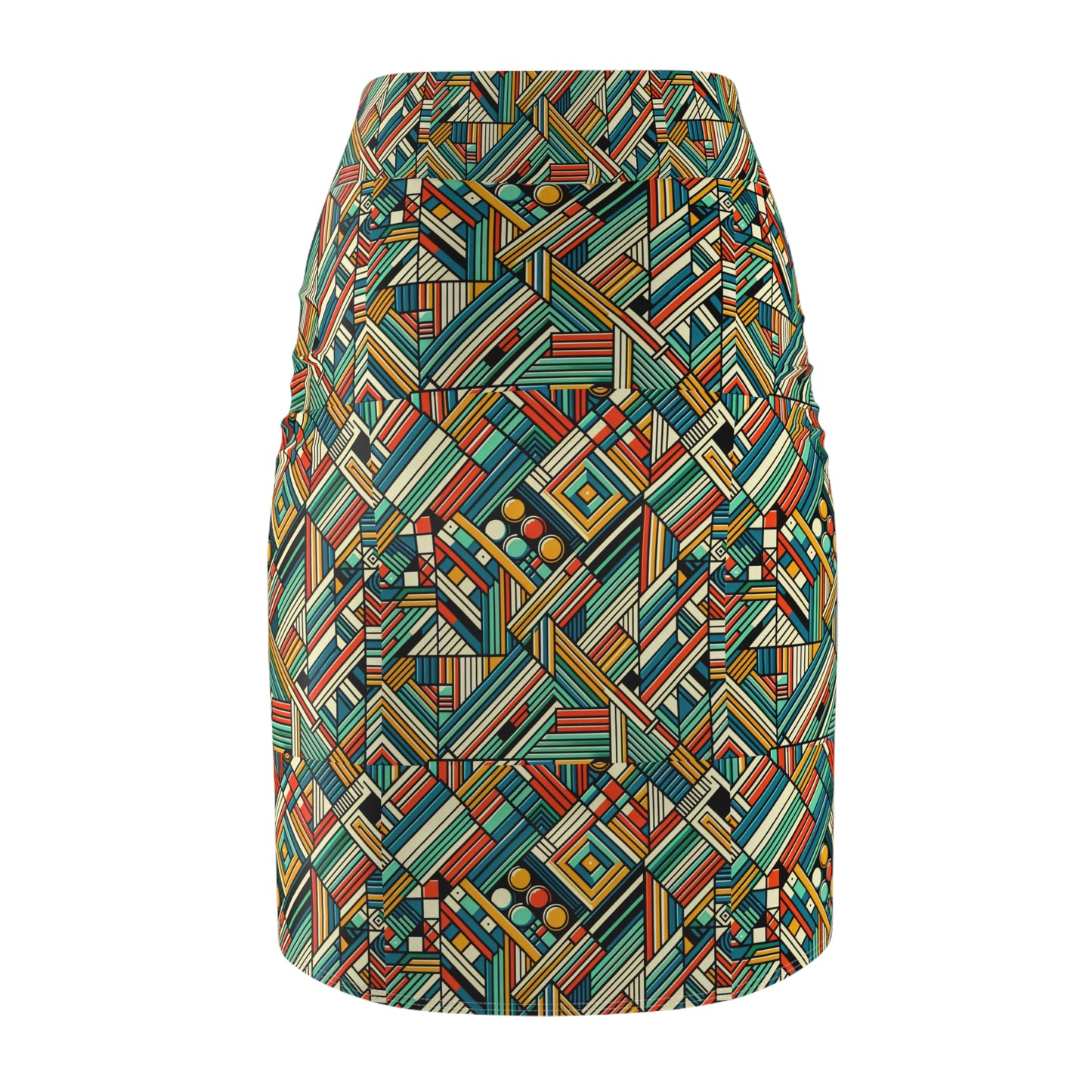 Abstract Graphic Art Modern Artistic Expression Women's Pencil Skirt - 8404 Design-67