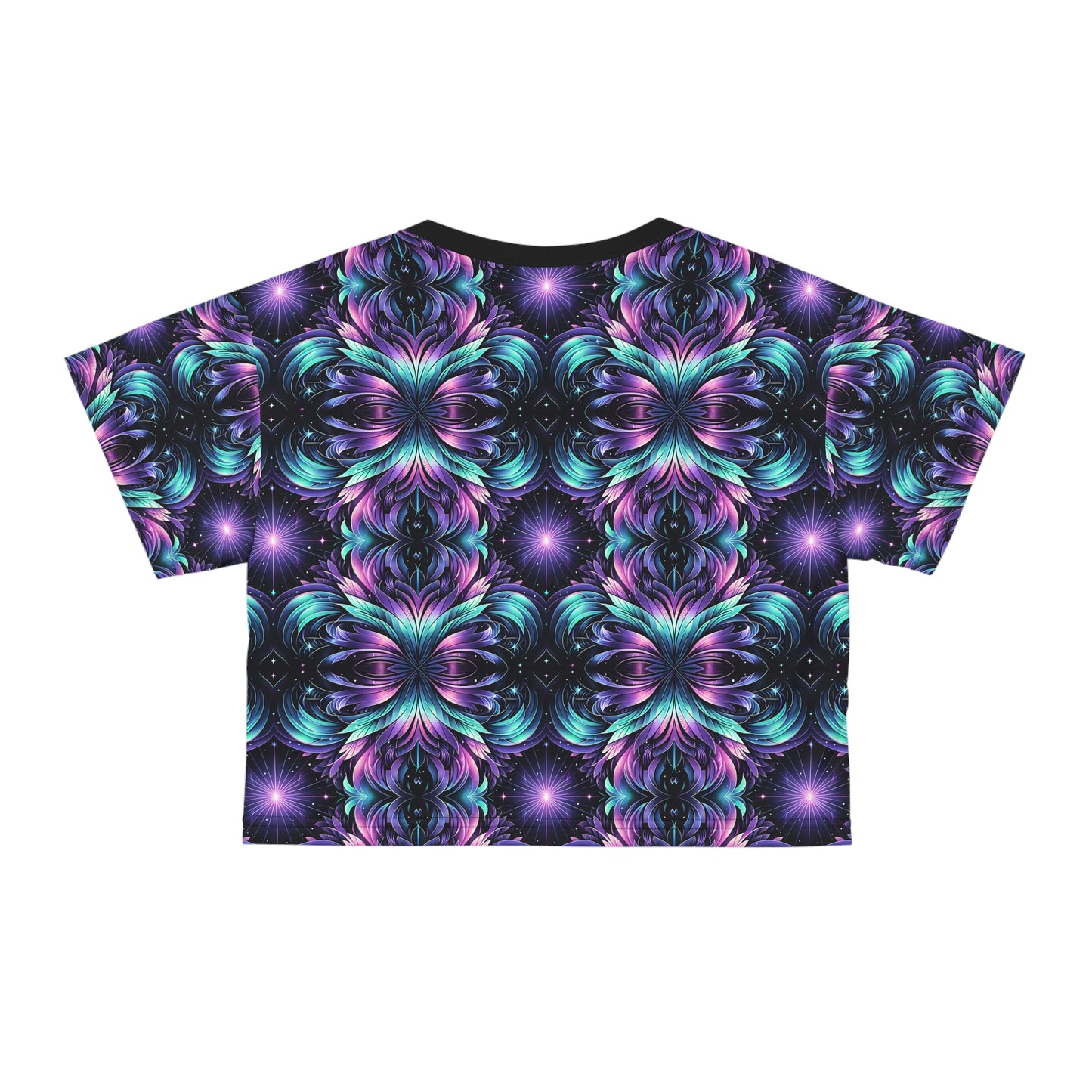 Iridescent Dream Futuristic Tech Crop Tee - 8404 Design-60