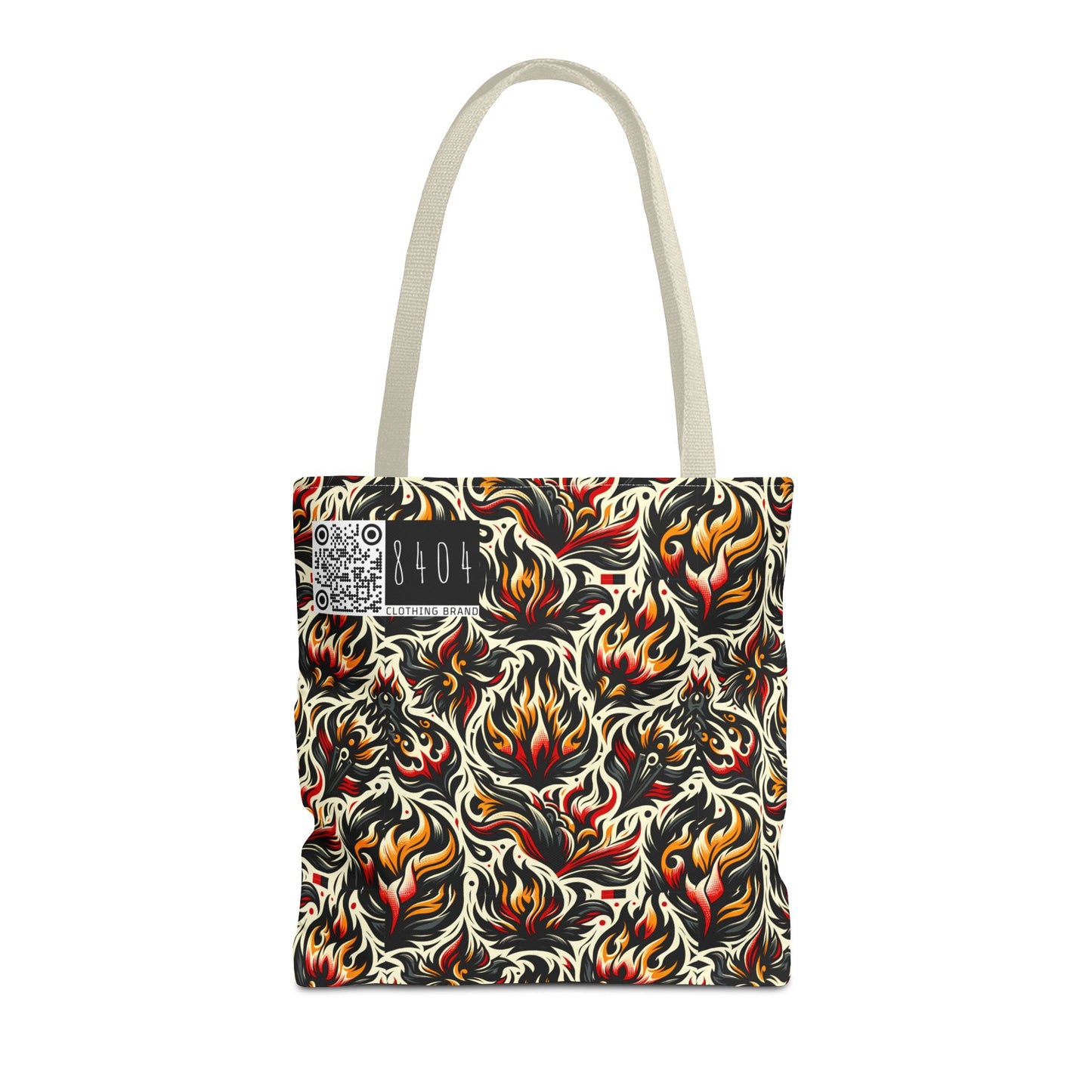 Fire & Flames Bold Streetwear Statement Tote Bag - 8404 Design-57
