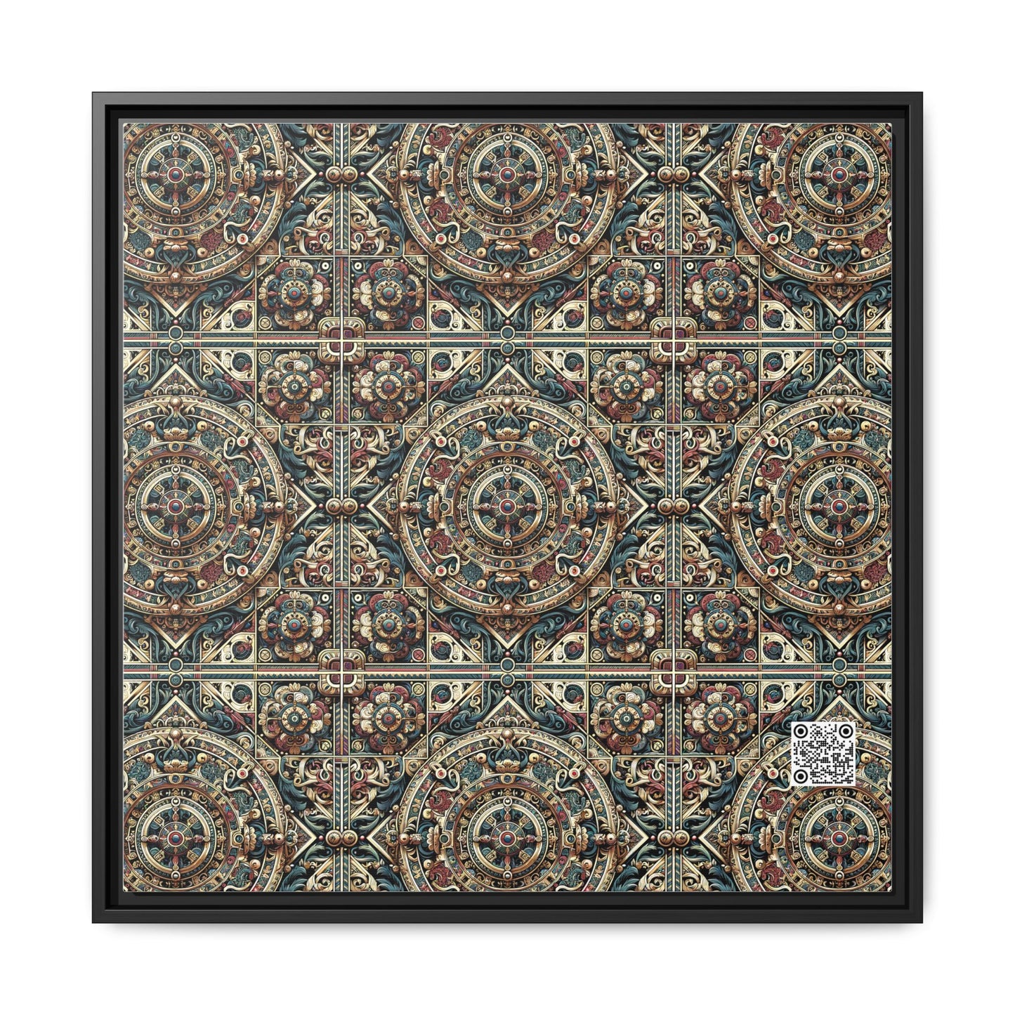 Urban Renaissance Historical Fusion With Street Edge Matte Canvas, Framed (multi-Color) - 8404 Design-57 A