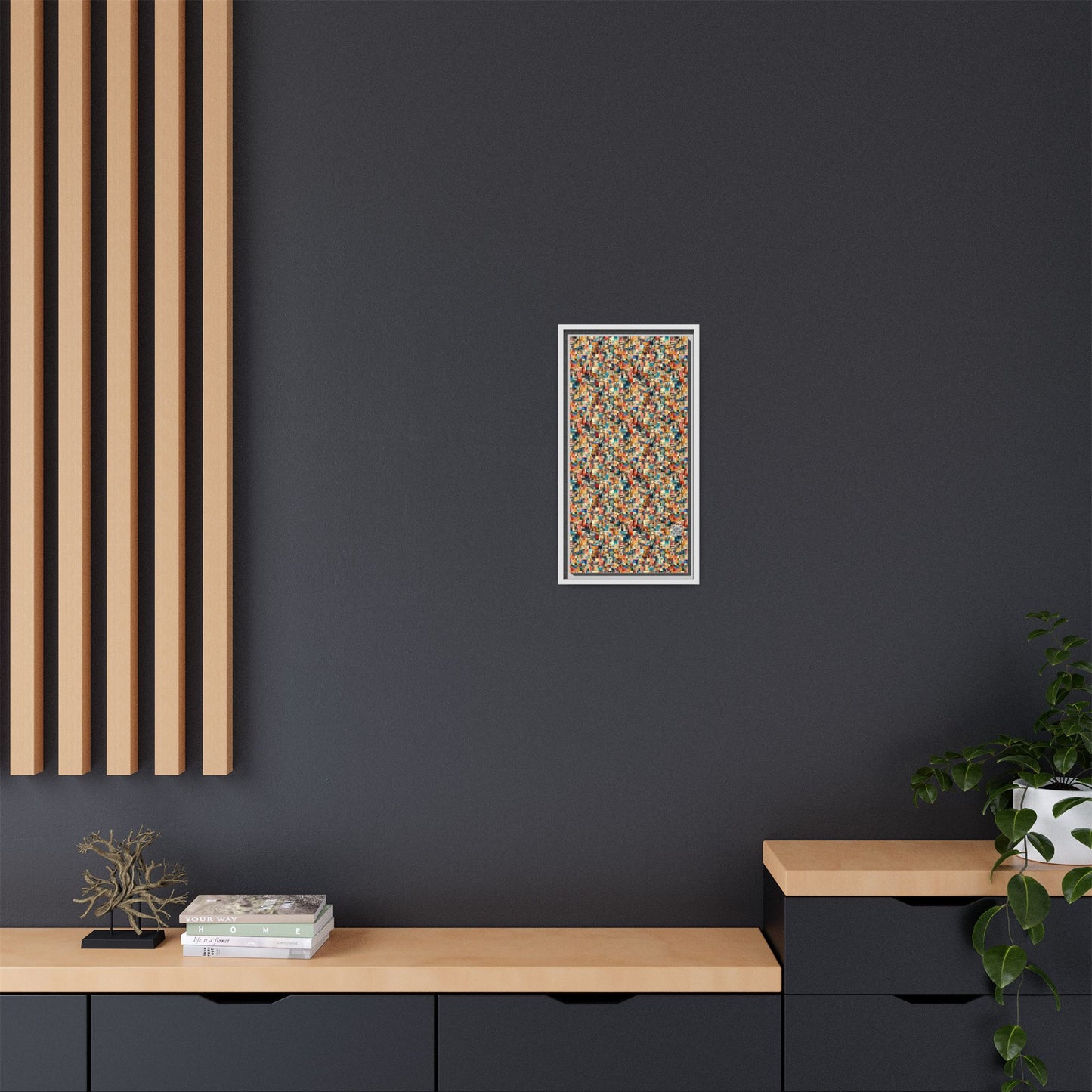 Digital Artistic Expression Artistic Streetwear Matte Canvas, Framed (multi-Color) - 8404 Design-46 B