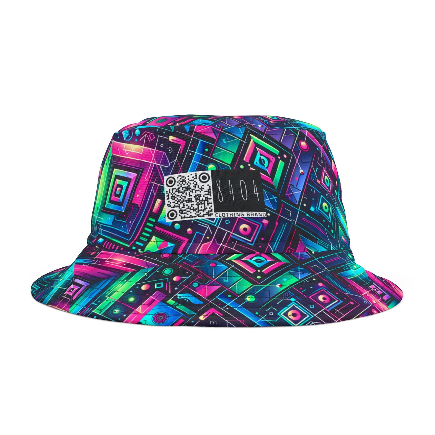 Tech-Infused Graphics Tech-Forward Streetwear Bucket Hat - 8404 Design-52