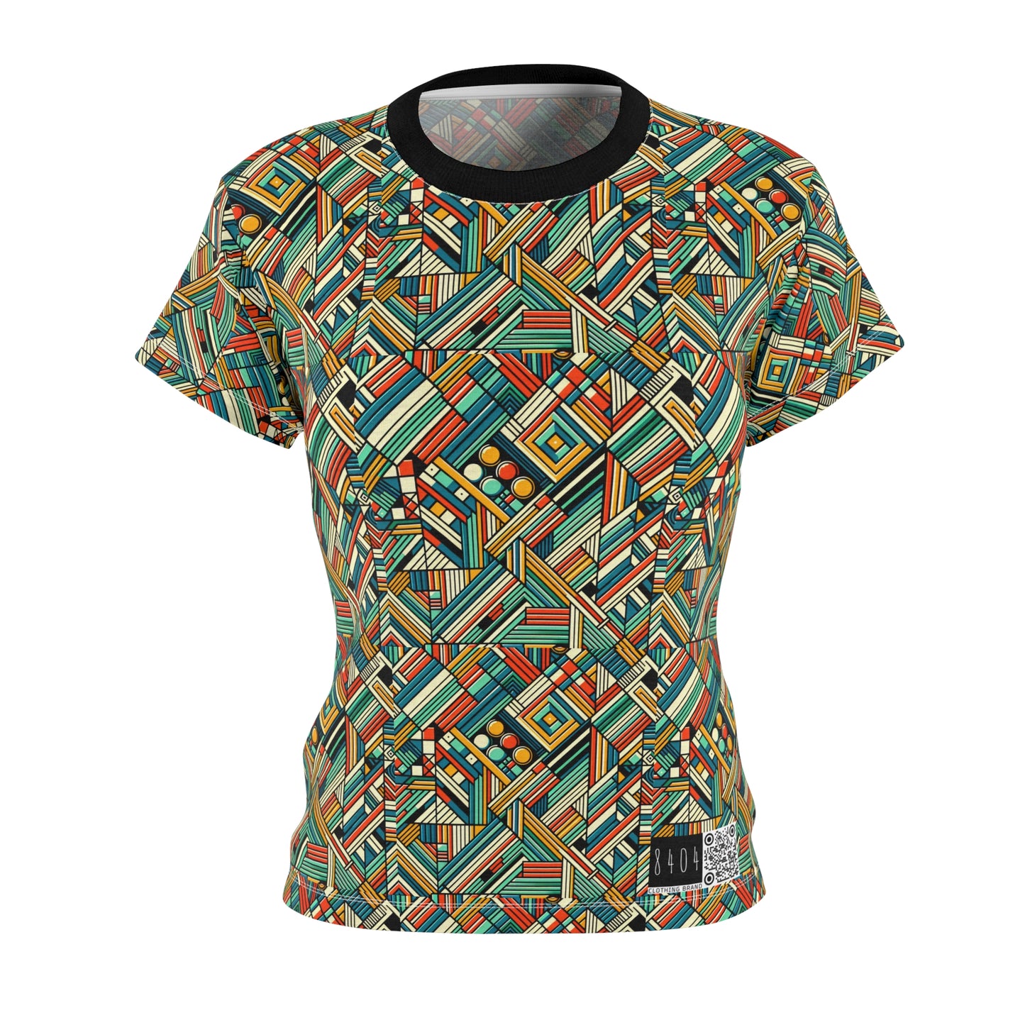 Abstract Graphic Art Modern Artistic Expression Women's Cut & Sew Tee - 8404 Design-67