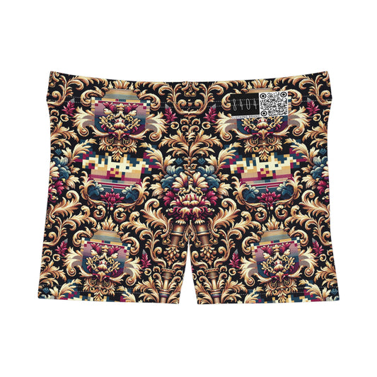 Digital Renaissance Modern Baroque Fusion Women's Shorts - 8404 Design-53