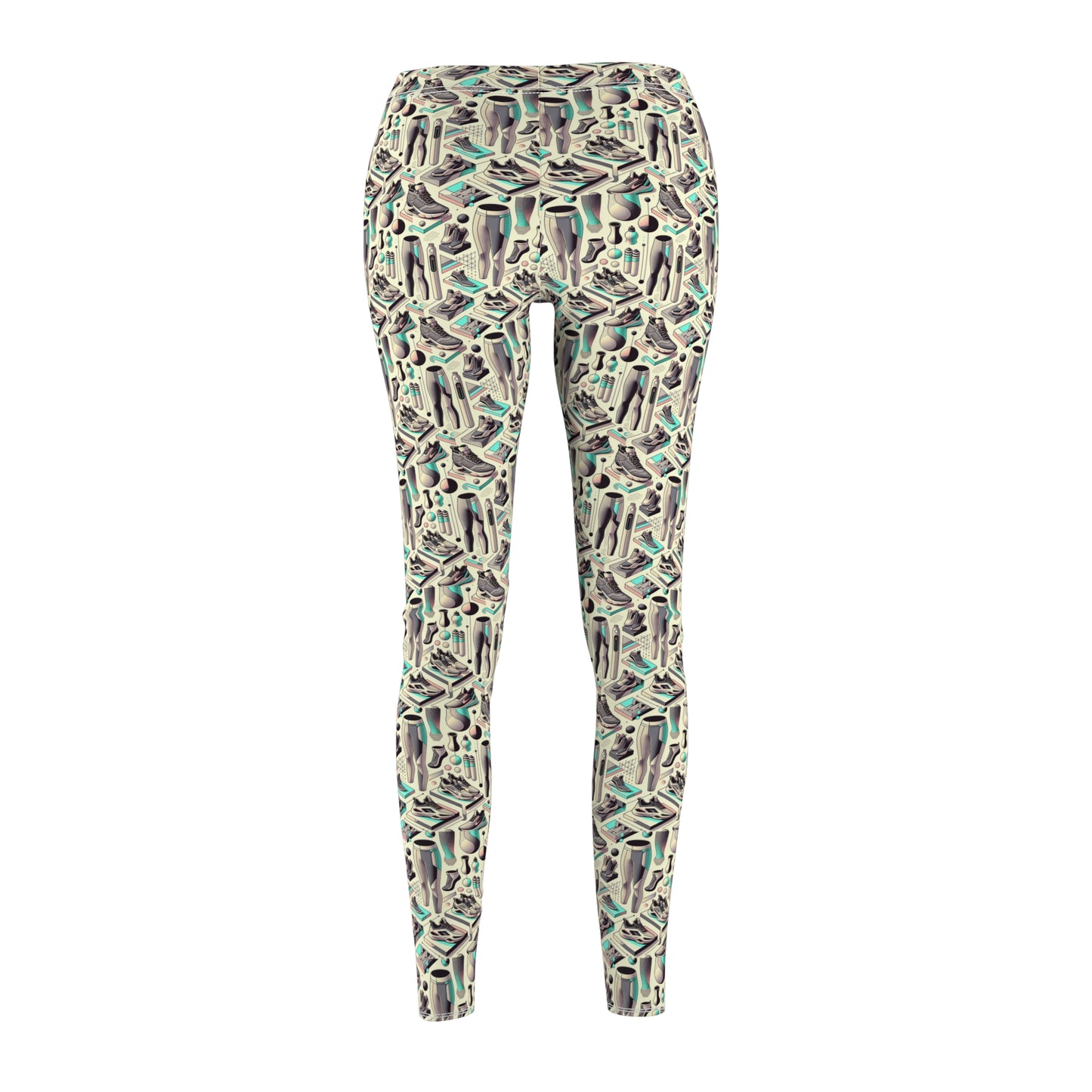Tech-Infused Athleisure Futuristic Athletic Tech Women's Cut & Sew Casual Leggings - 8404 Design-44