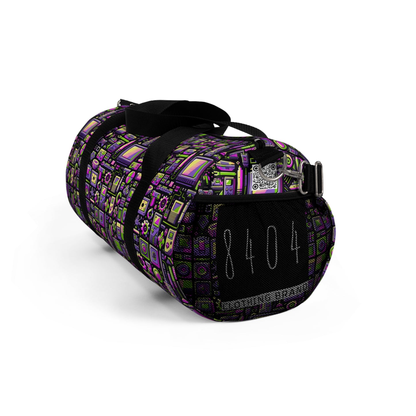 Digital Nostalgia Remix Modern Vintage Fusion Duffel Bag - 8404 Design-67
