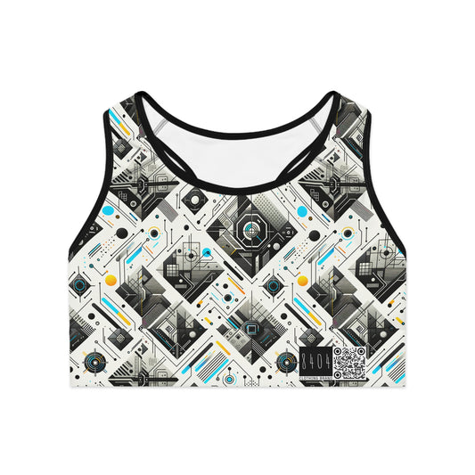 Tech Minimalism Minimalist Tech Sports Bra - 8404 Design-47