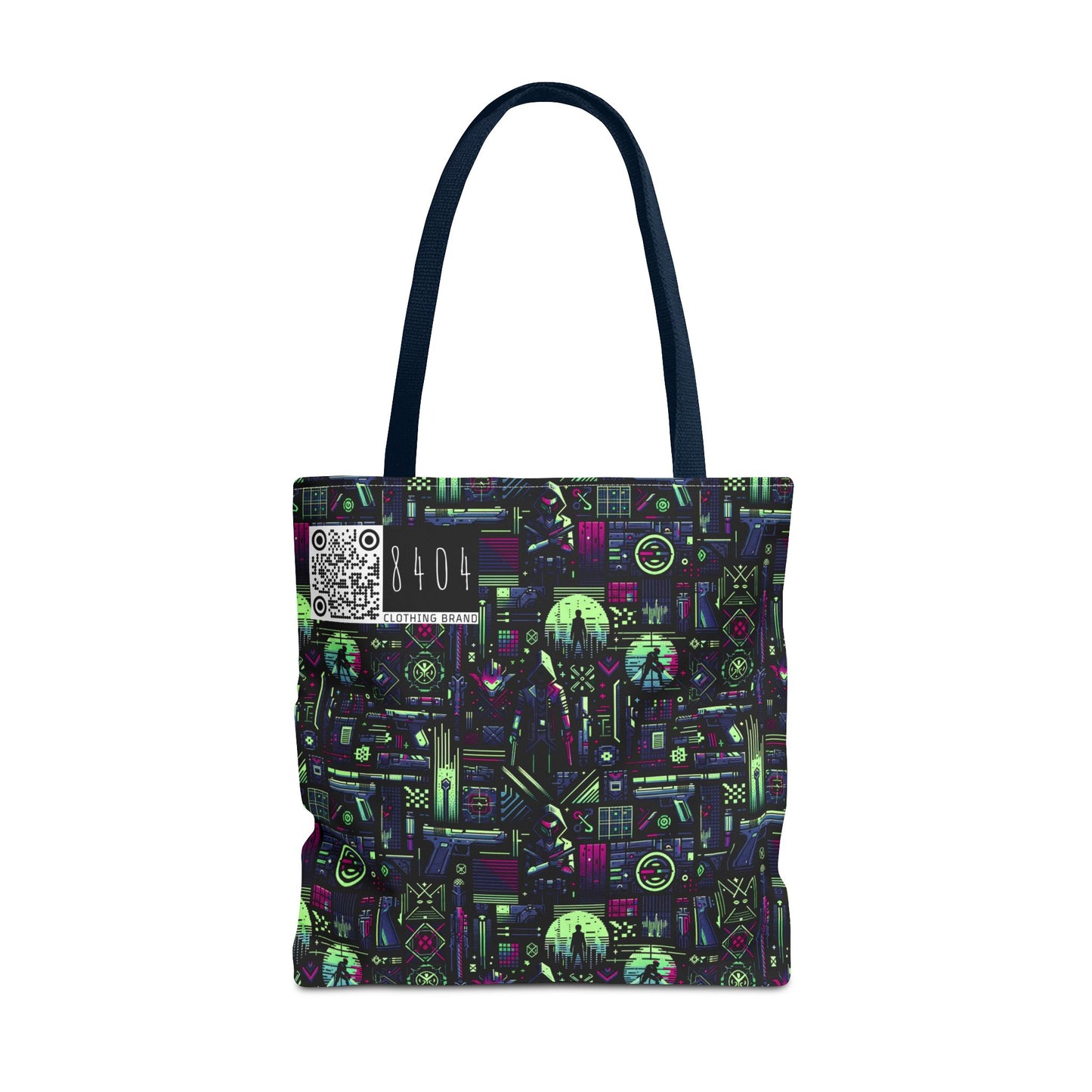 Tech Noir Futuristic Cyberpunk Tote Bag - 8404 Design-63