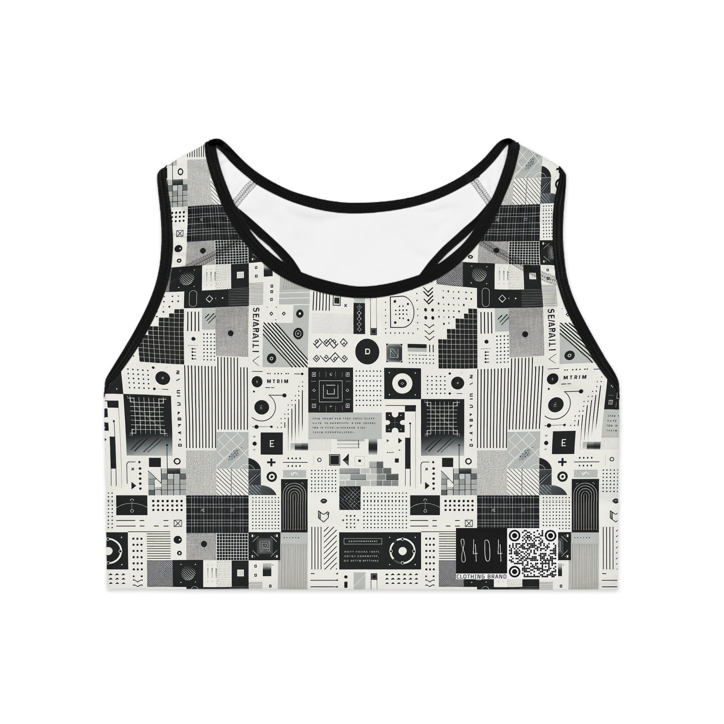 Digital Minimalism Minimalist Tech Sports Bra - 8404 Design-50