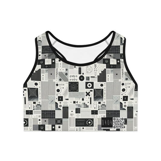 Digital Minimalism Minimalist Tech Sports Bra - 8404 Design-50