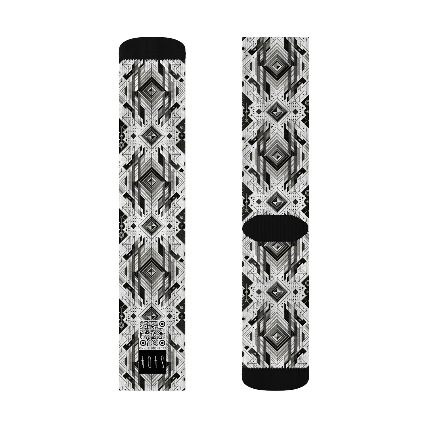 Digital Minimalism Minimalist Tech Sublimation Socks - 8404 Design-51