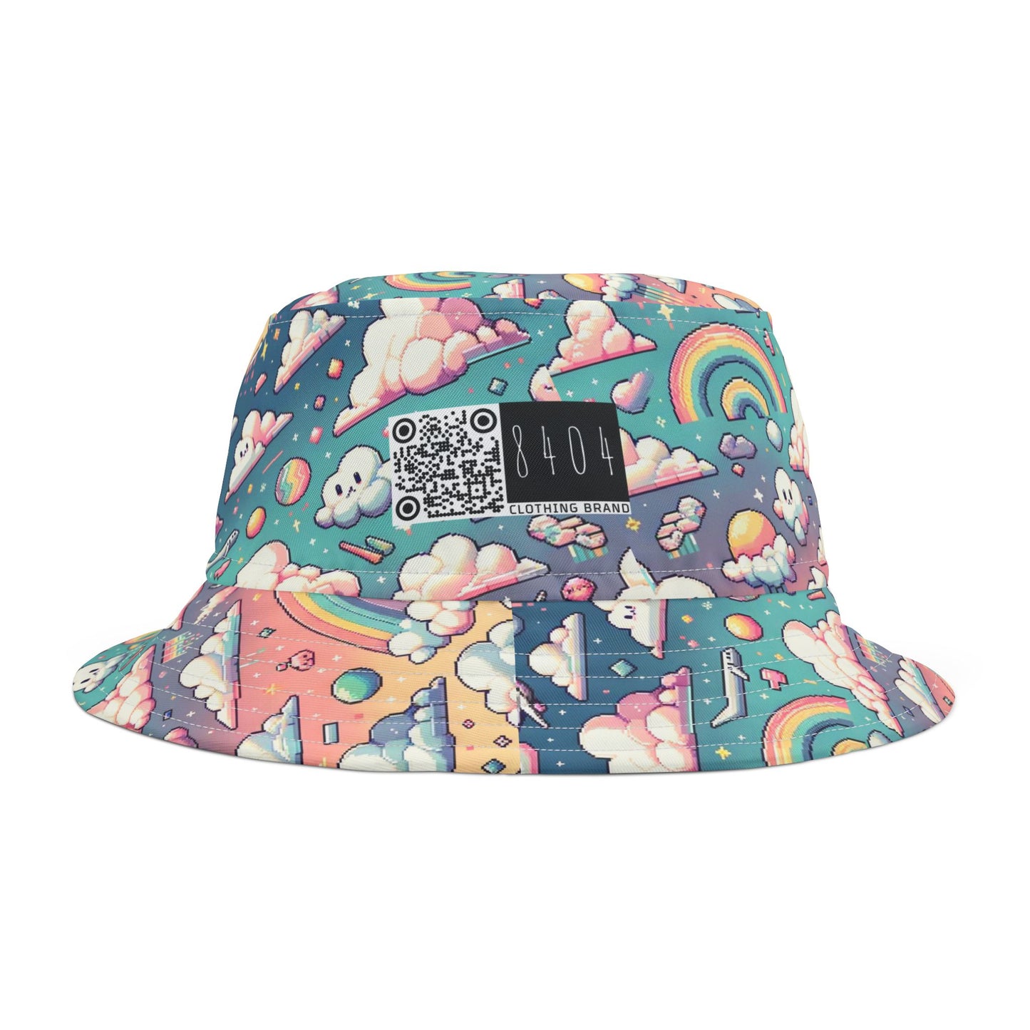 Digital Dreamland Whimsical and Nostalgic Streetwear With a Digital Twist Bucket Hat - 8404 Design-58