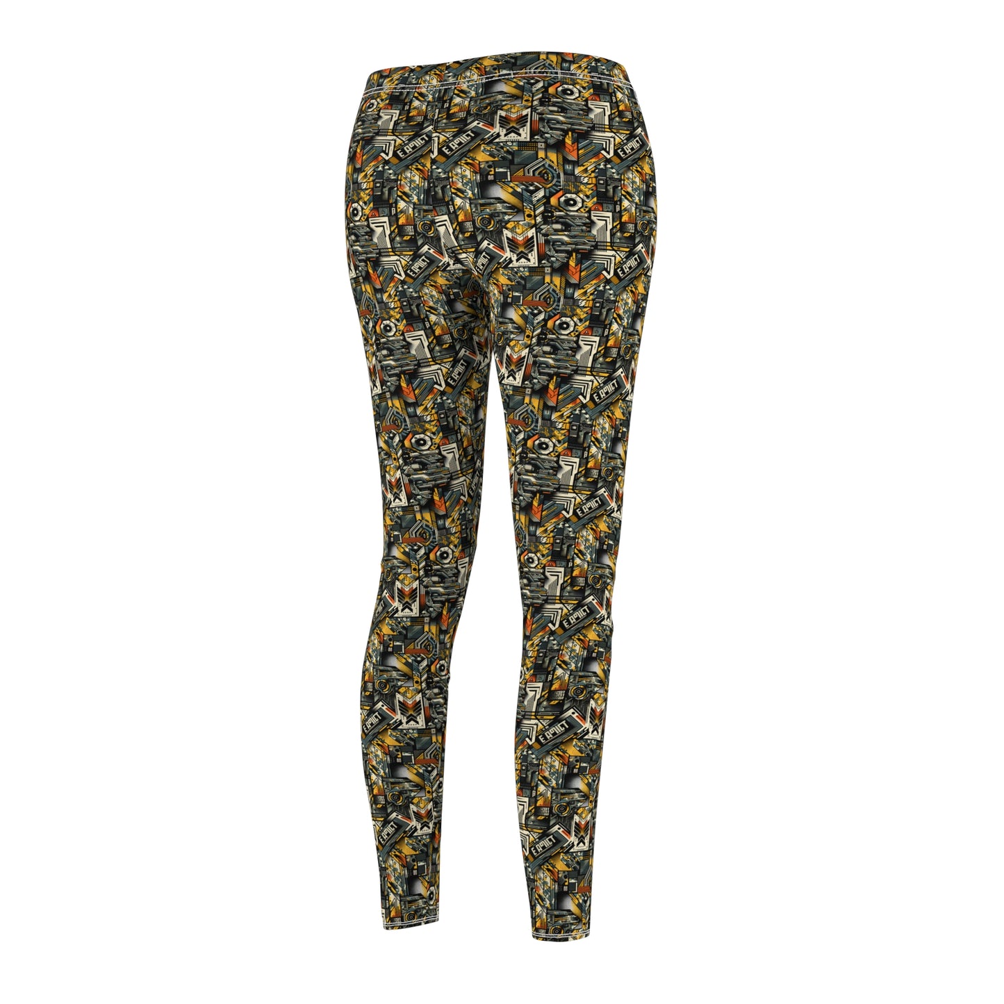 Digital Punk Futuristic Grunge Women's Cut & Sew Casual Leggings - 8404 Design-49