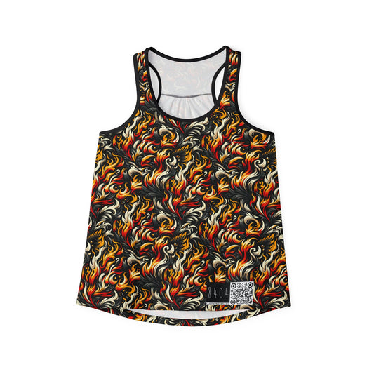 Fire & Flames Bold Streetwear Statement Women's Tank Top - 8404 Design-55