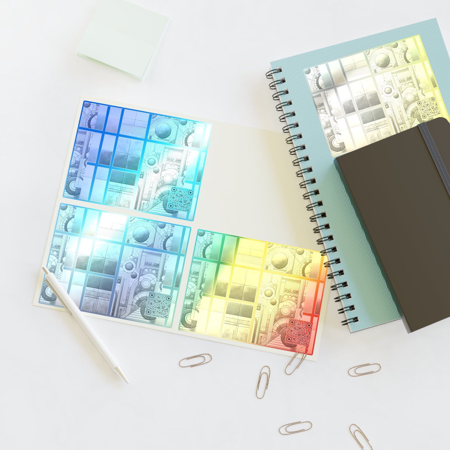 Tech Utility Chic Tech-Forward Minimalist Sticker Sheets - 8404 Design-59