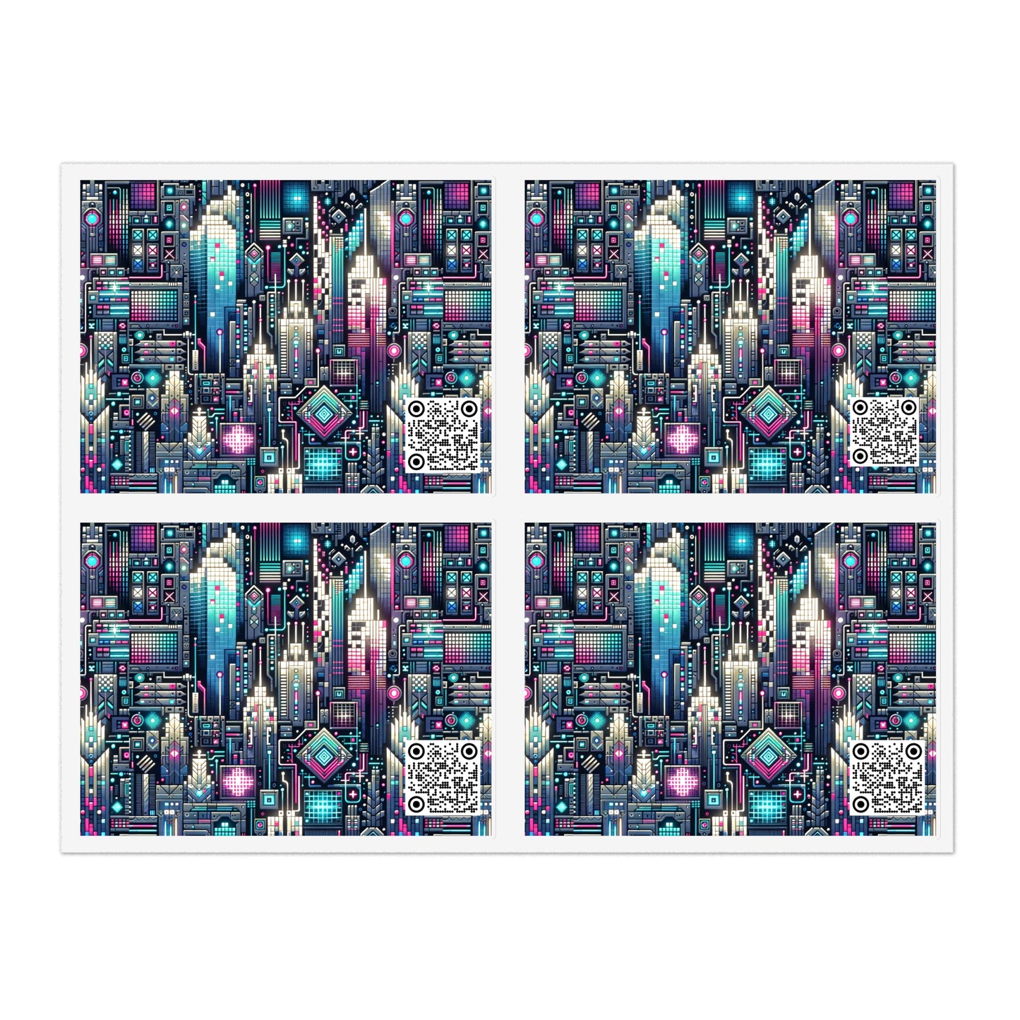 Digital Renaissance Tech-Forward Maximalism Sticker Sheets - 8404 Design-56