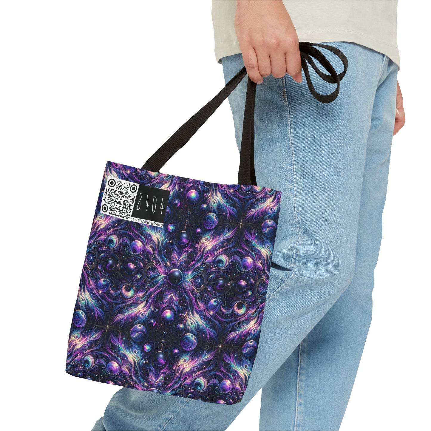 Galactic Hues Tech-Forward Cosmic Fusion Tote Bag - 8404 Design-41