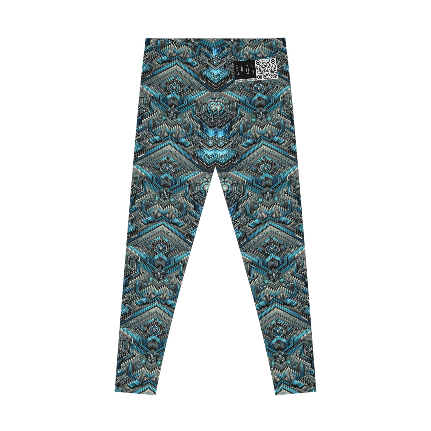 Tech-Infused Futurism Sleek Tech Edge Stretch Leggings - 8404 Design-49
