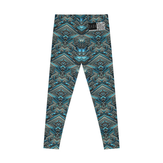 Tech-Infused Futurism Sleek Tech Edge Stretch Leggings - 8404 Design-49