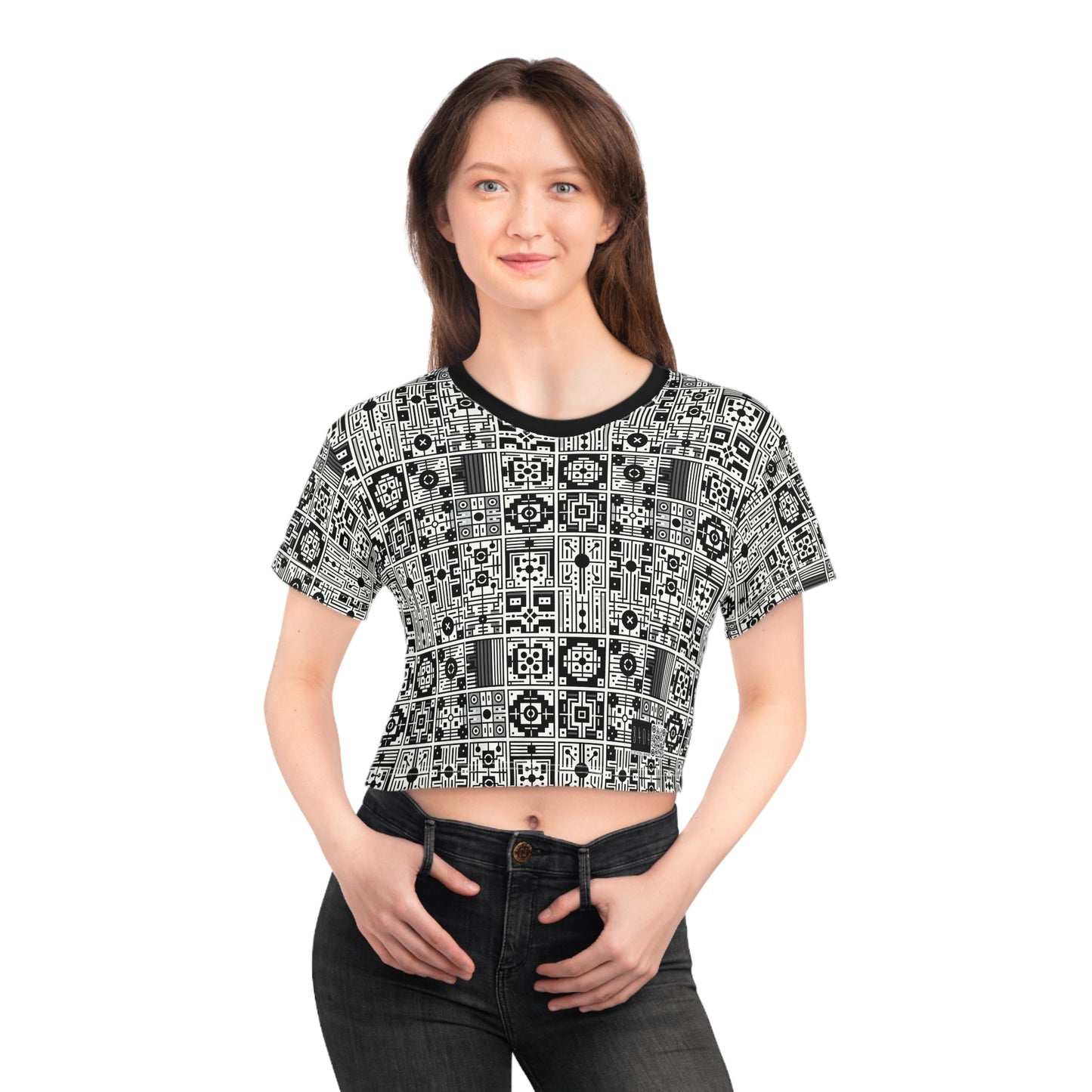 Digital Minimalism Minimalist Tech Crop Tee - 8404 Design-55