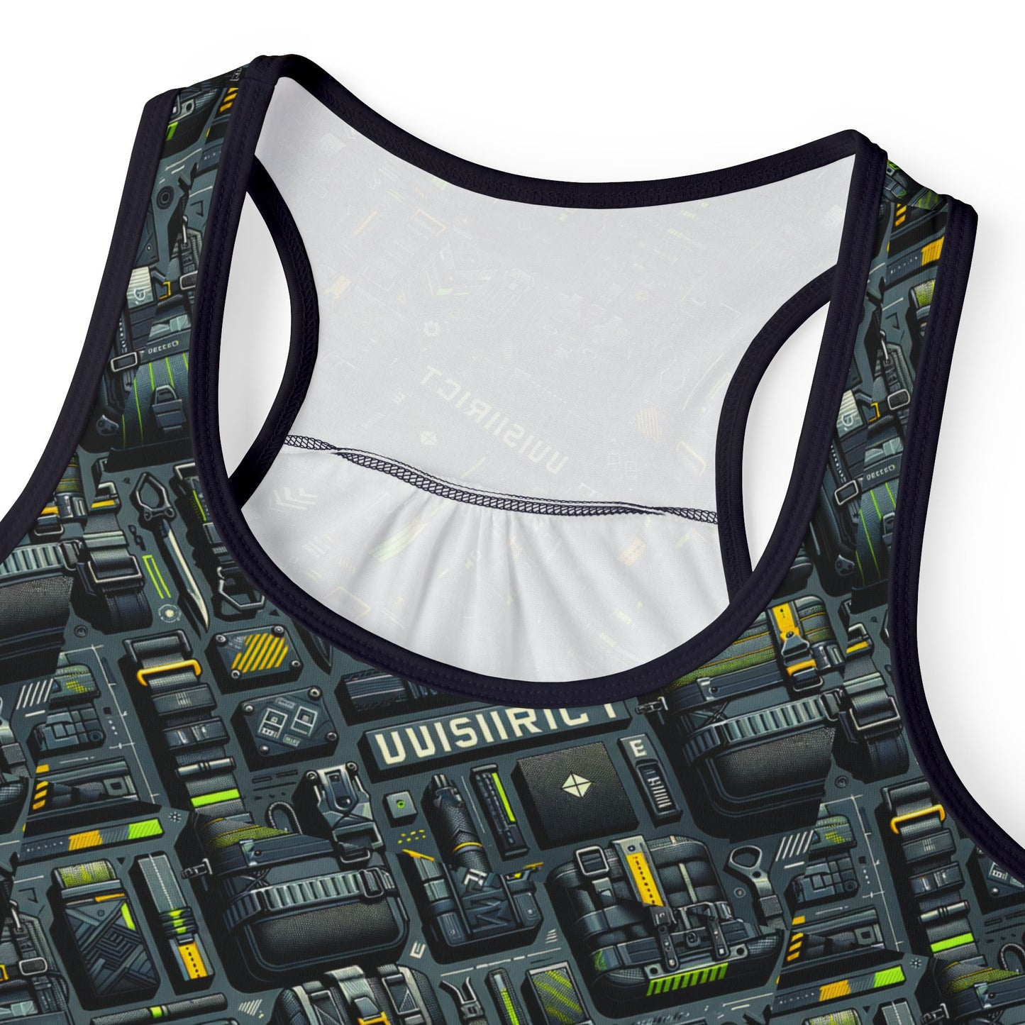 Tech Utility Streetwear Futuristic Tech-Forward Women's Tank Top - 8404 Design-47