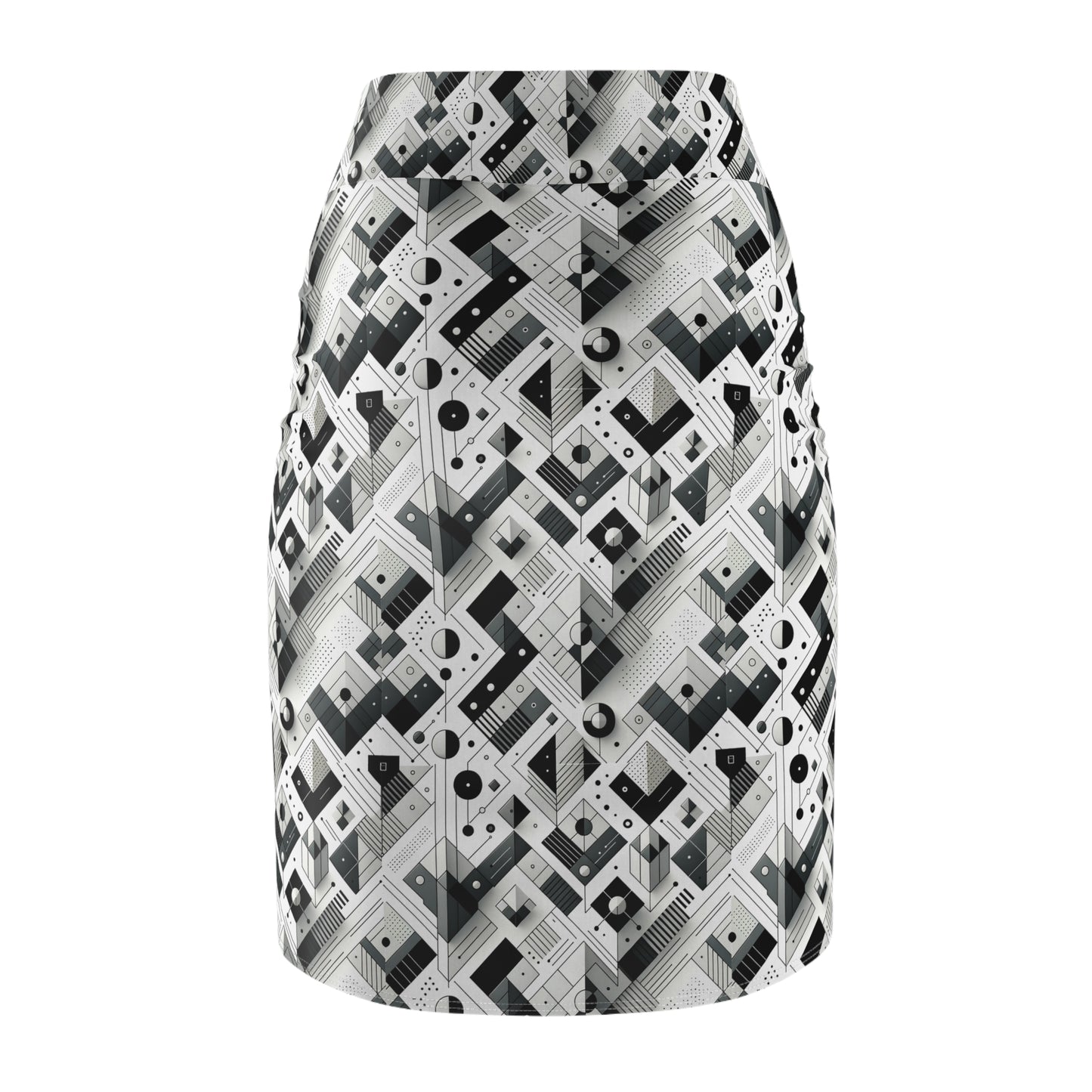 Digital Minimalism Minimalist Tech Women's Pencil Skirt - 8404 Design-69