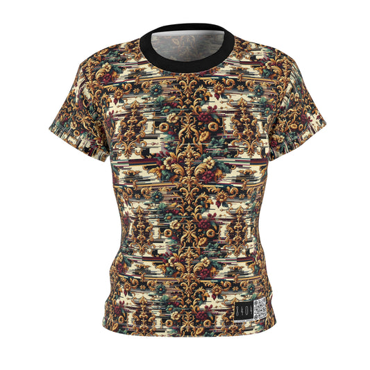 Digital Renaissance Modern Baroque Fusion Women's Cut & Sew Tee - 8404 Design-63