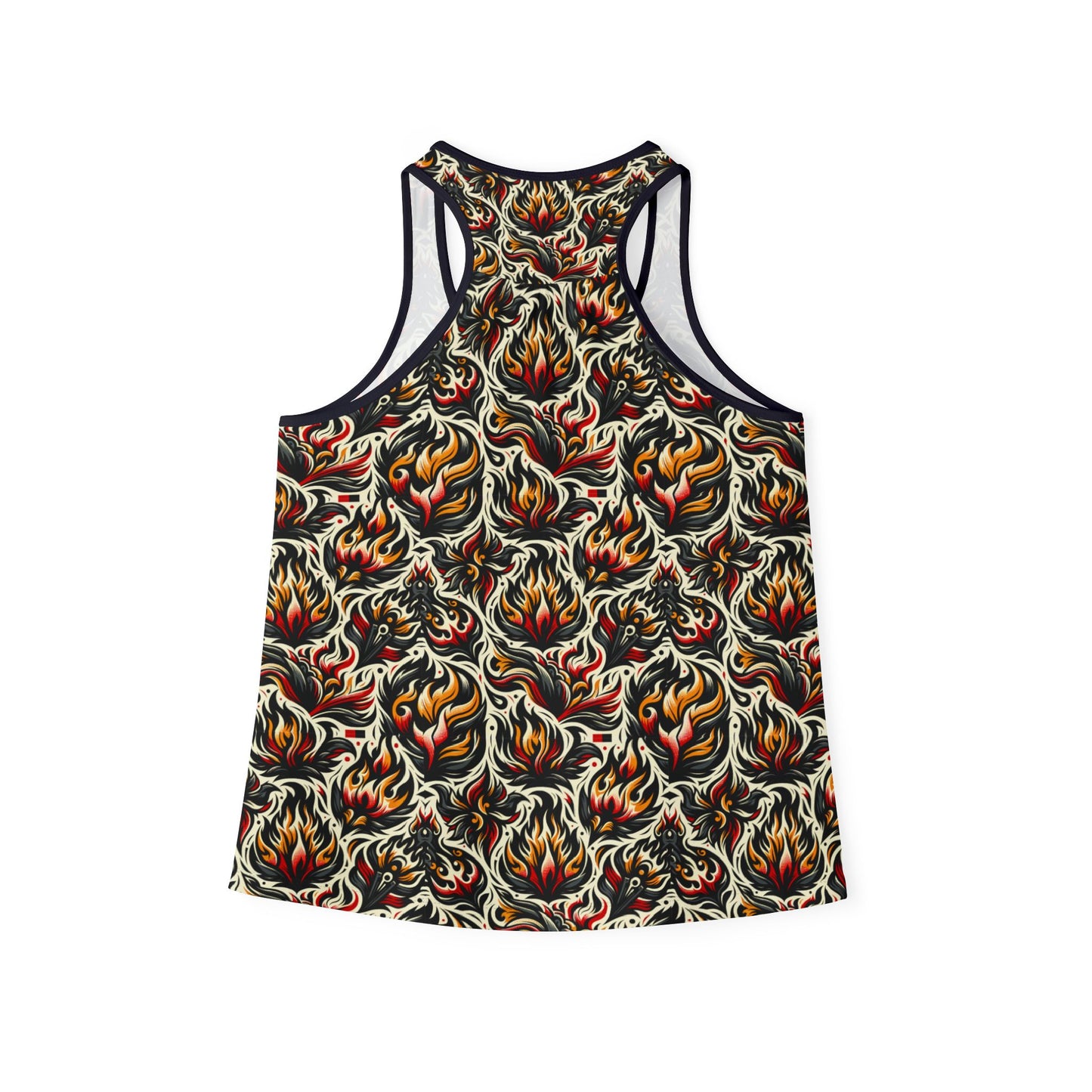 Fire & Flames Bold Streetwear Statement Women's Tank Top - 8404 Design-57