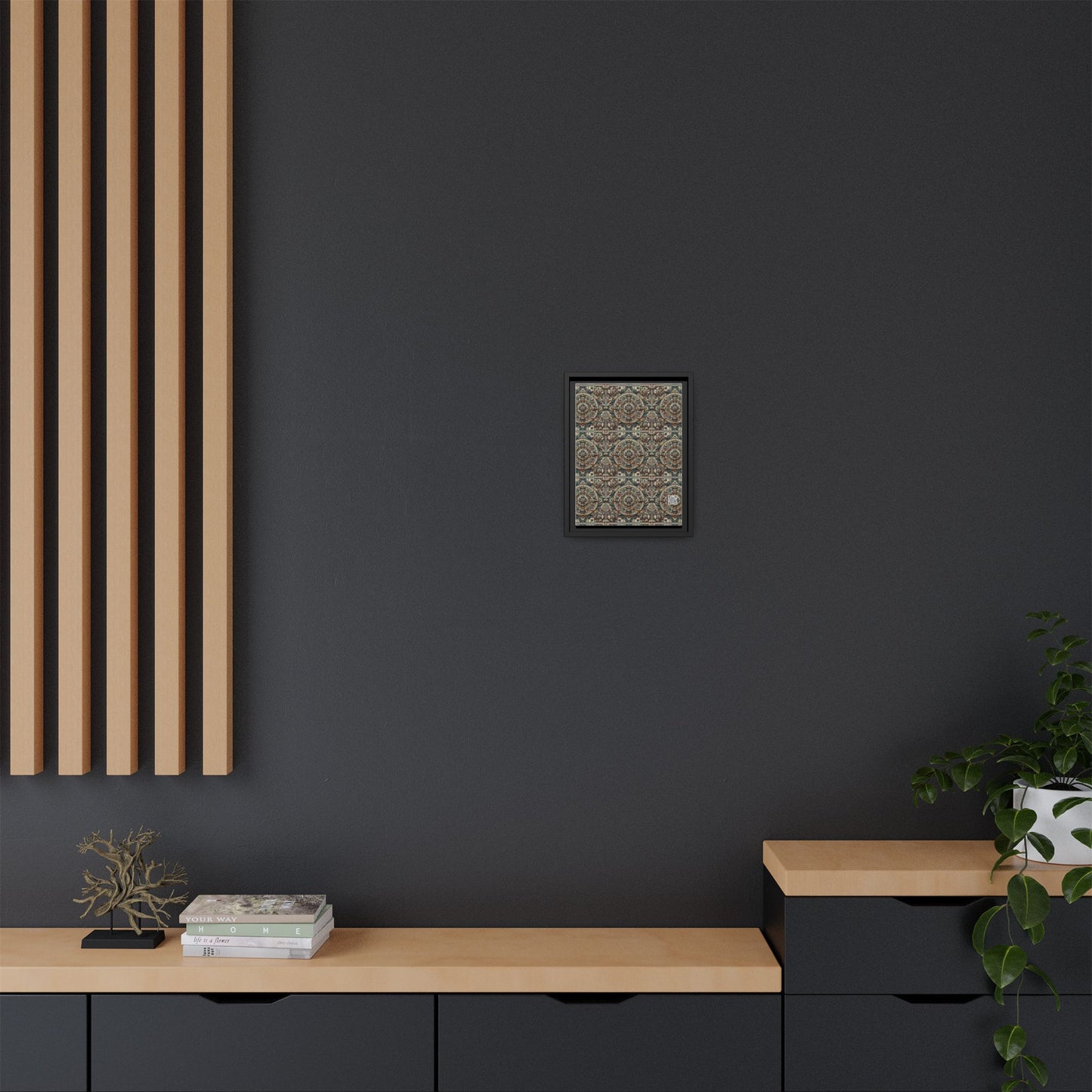 Urban Renaissance Historical Fusion With Street Edge Matte Canvas, Framed (multi-Color) - 8404 Design-57 A