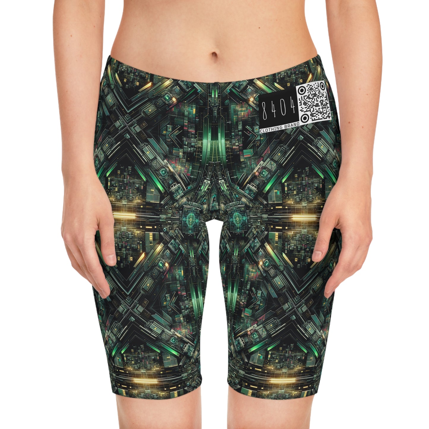 Tech Noir Graphics Tech-Inspired Streetwear Women's Bike Shorts - 8404 Design-56