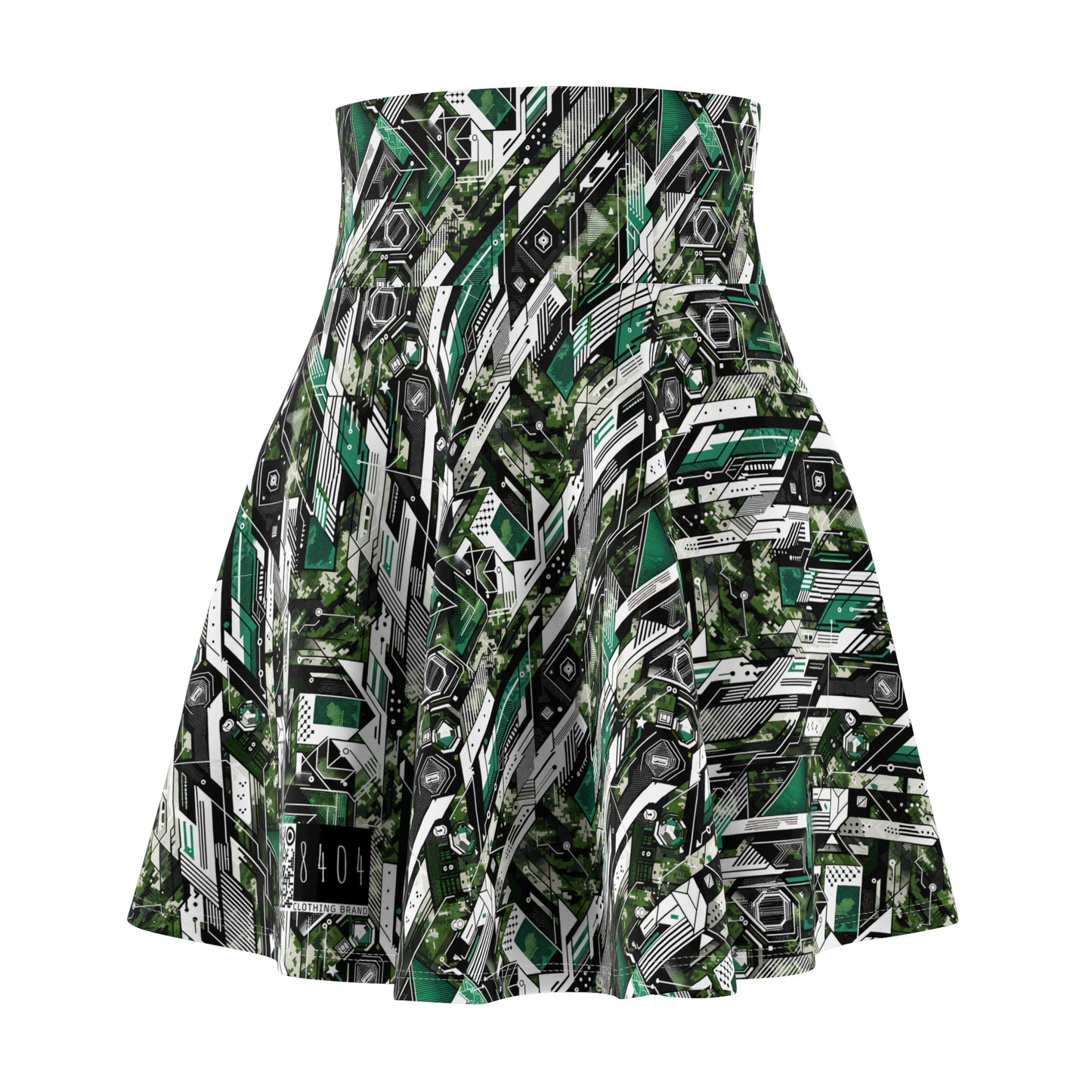 Tech Camo Fusion Tech-Forward Streetwear With a Futuristic Edge Women's Skater Skirt - 8404 Design-63
