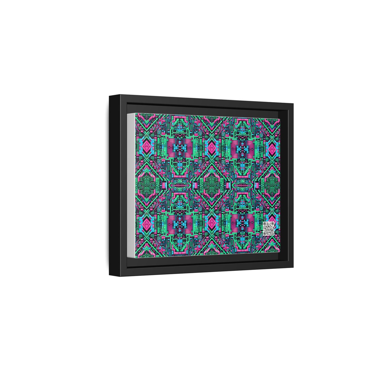 Digital Glitch Vibes Tech-Inspired Streetwear Matte Canvas, Framed (multi-Color) - 8404 Design-71 B