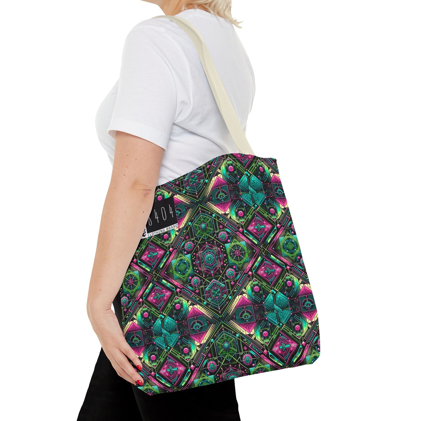 Tech-Infused Graphics Tech-Forward Streetwear Tote Bag - 8404 Design-45