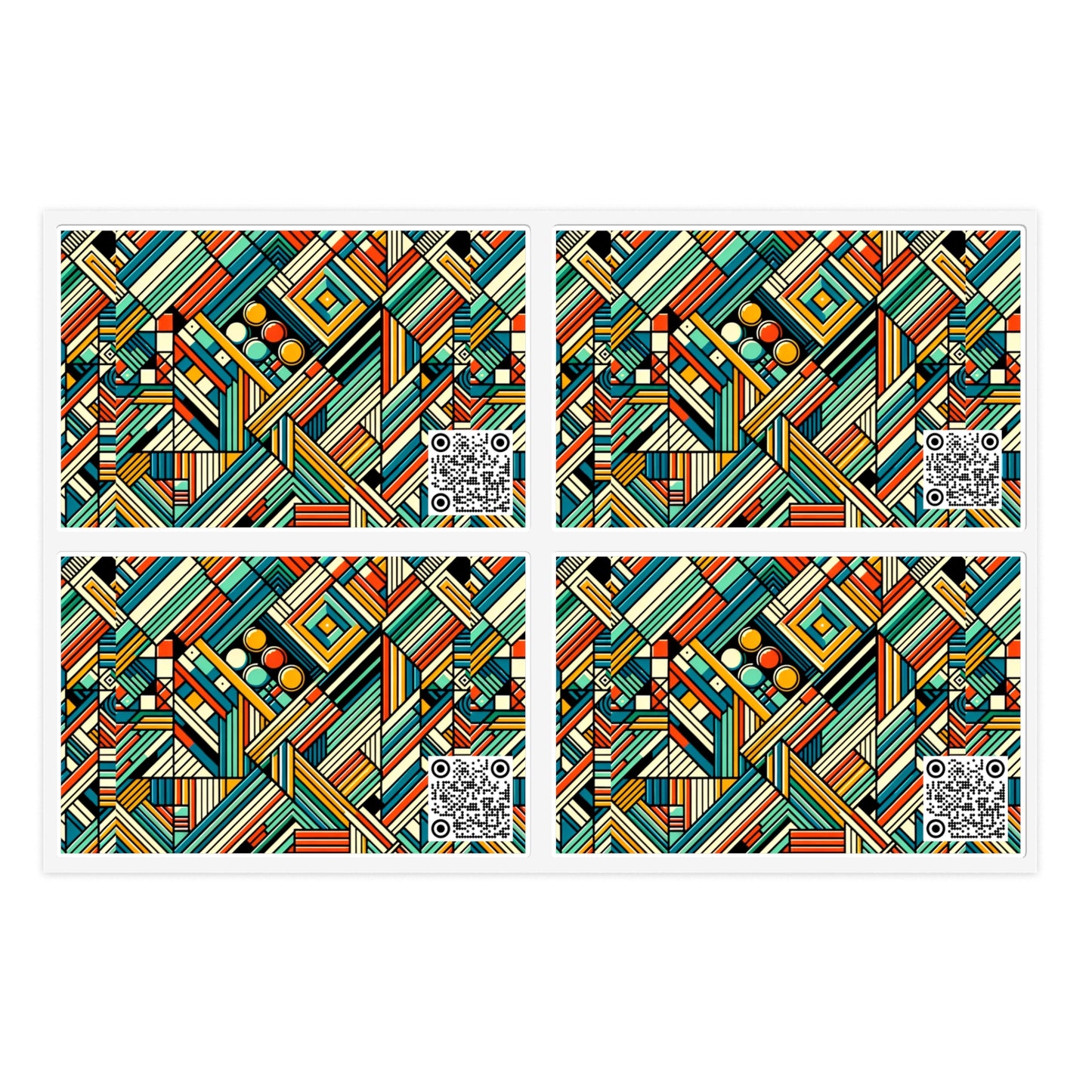 Abstract Graphic Art Modern Artistic Expression Sticker Sheets - 8404 Design-67