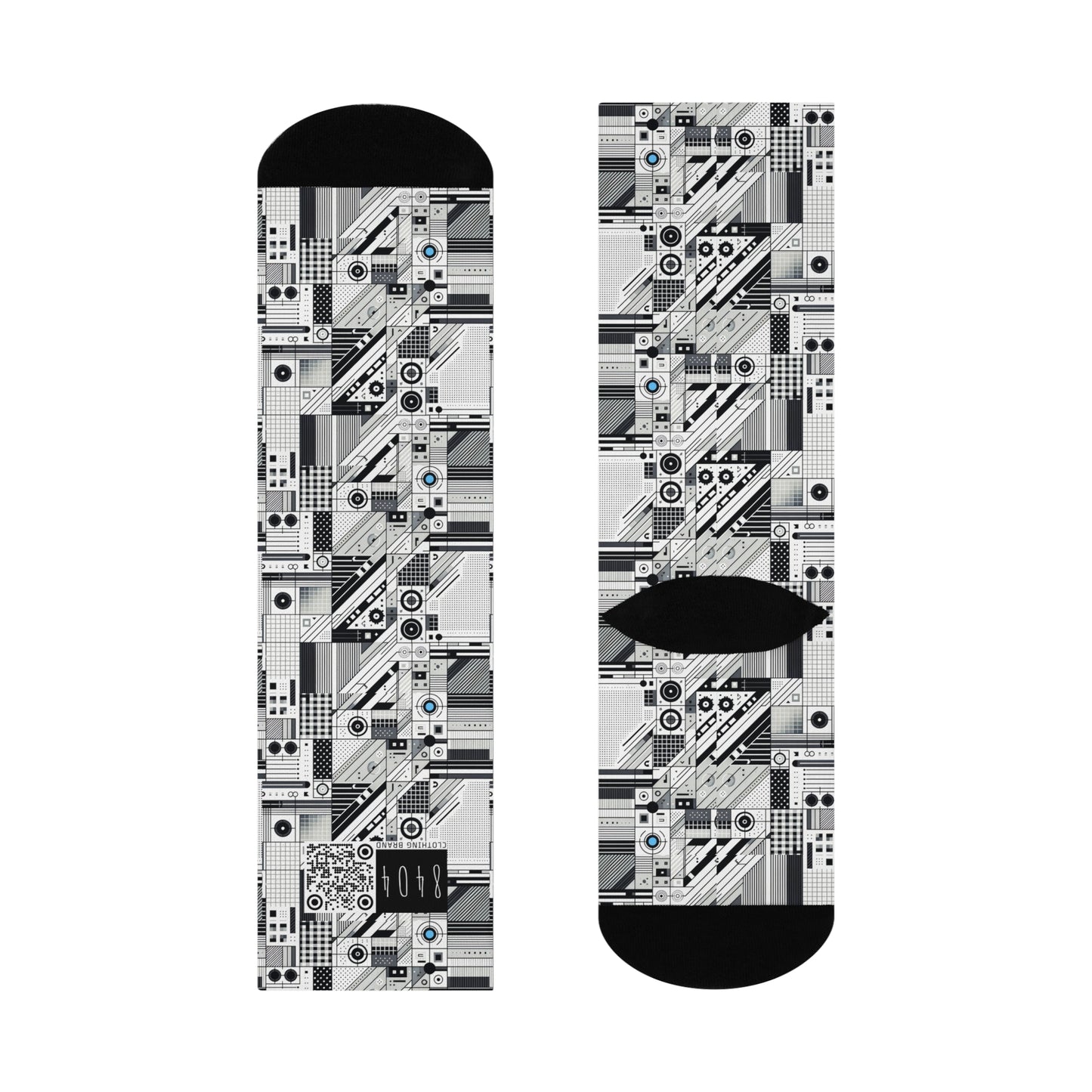 Digital Minimalism Minimalist Tech Cushioned Crew Socks - 8404 Design-52