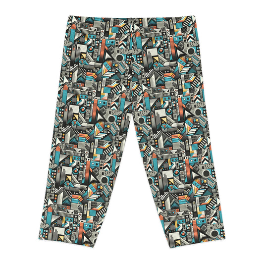 Digital Street Art Urban Street Style Women's Capri Leggings - 8404 Design-81